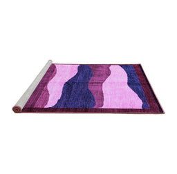 Sideview of Machine Washable Oriental Purple Modern Area Rugs, wshabs4202pur