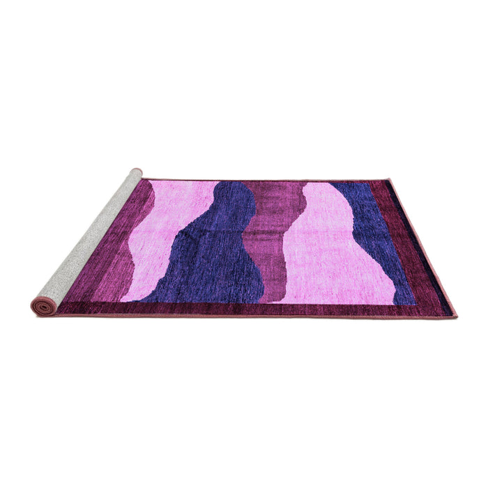 Sideview of Machine Washable Oriental Purple Modern Area Rugs, wshabs4202pur