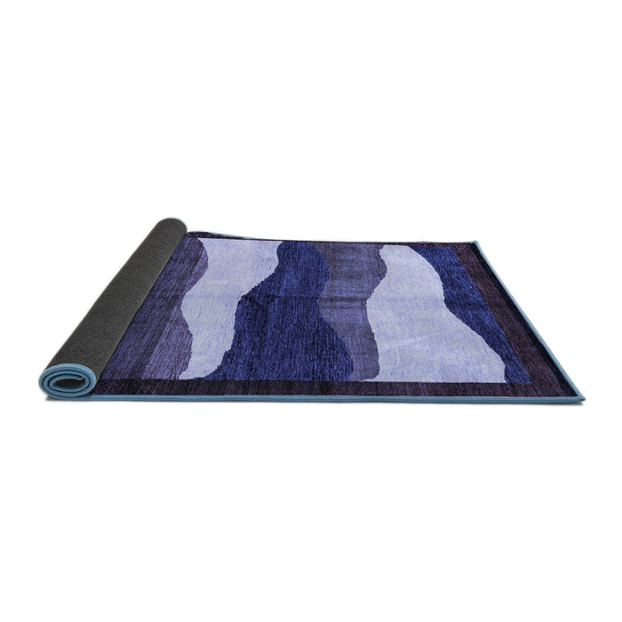 Sideview of Oriental Blue Modern Rug, abs4202blu