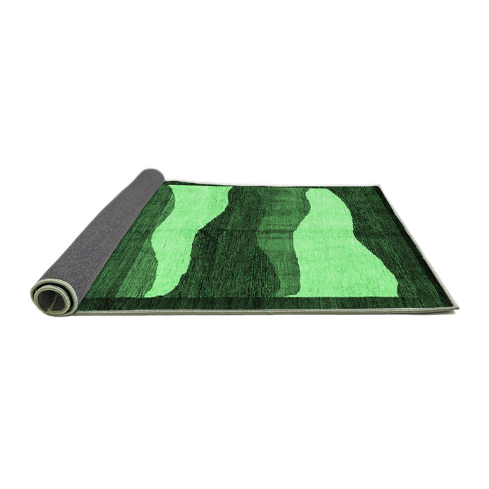 Sideview of Oriental Emerald Green Modern Rug, abs4202emgrn