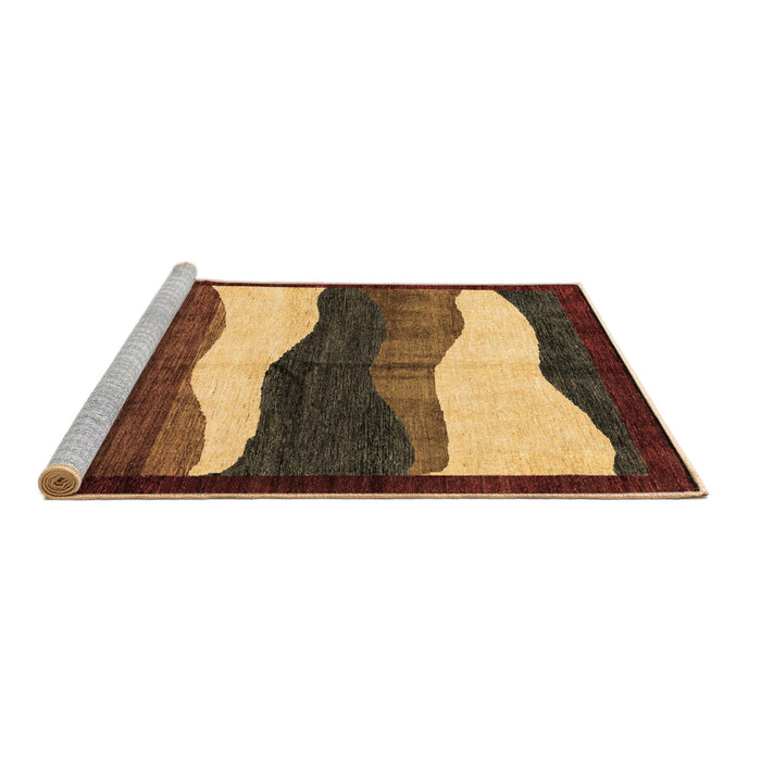 Sideview of Machine Washable Oriental Brown Modern Rug, wshabs4202brn