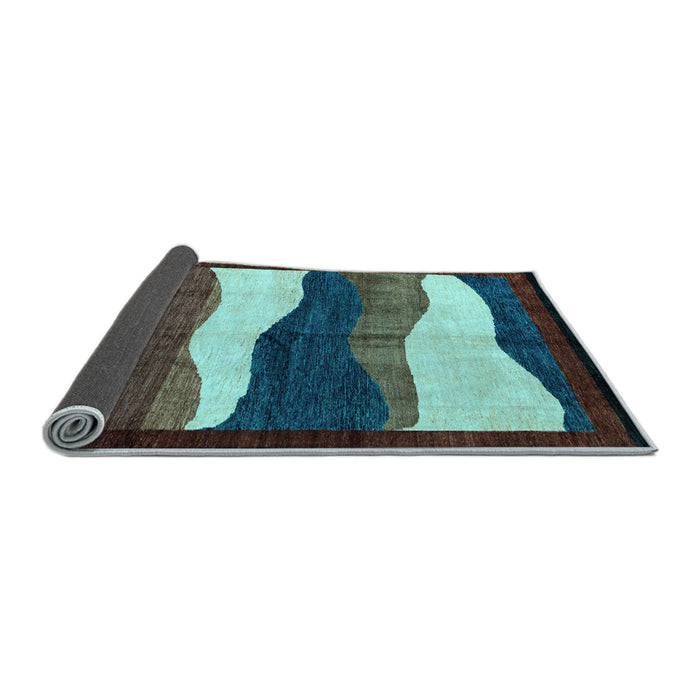 Sideview of Oriental Light Blue Modern Rug, abs4202lblu