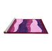 Sideview of Machine Washable Oriental Pink Modern Rug, wshabs4202pnk