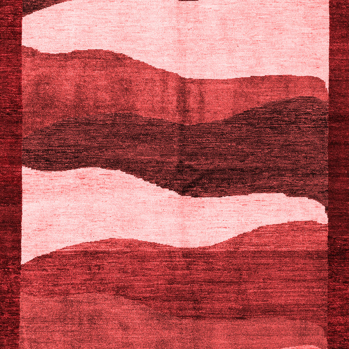Machine Washable Oriental Red Modern Rug, wshabs4202red
