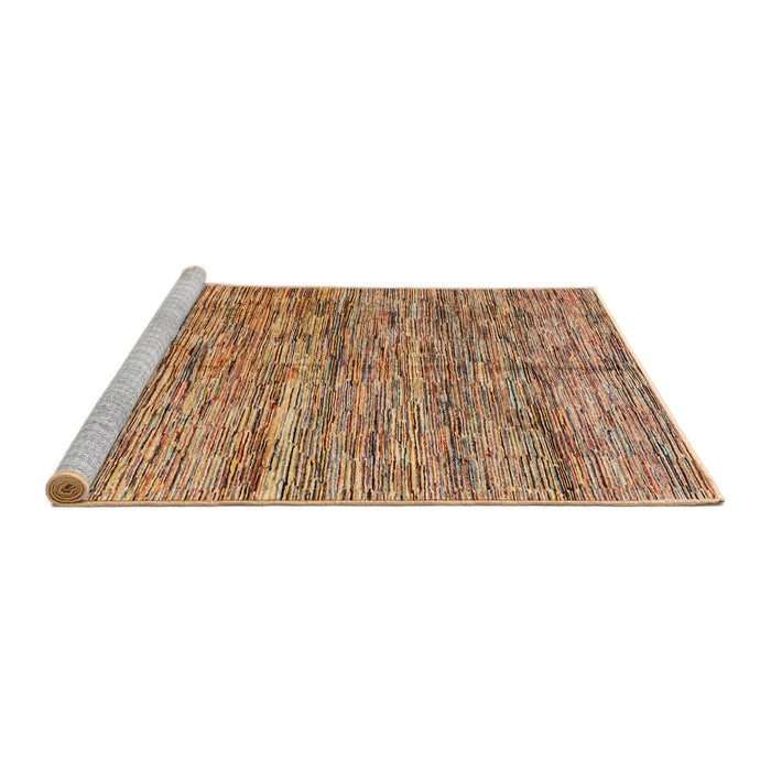 Sideview of Machine Washable Abstract Red Rug, wshabs4203