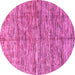 Round Oriental Pink Modern Rug, abs4203pnk