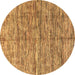 Round Oriental Brown Modern Rug, abs4203brn