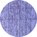 Round Oriental Blue Modern Rug, abs4203blu