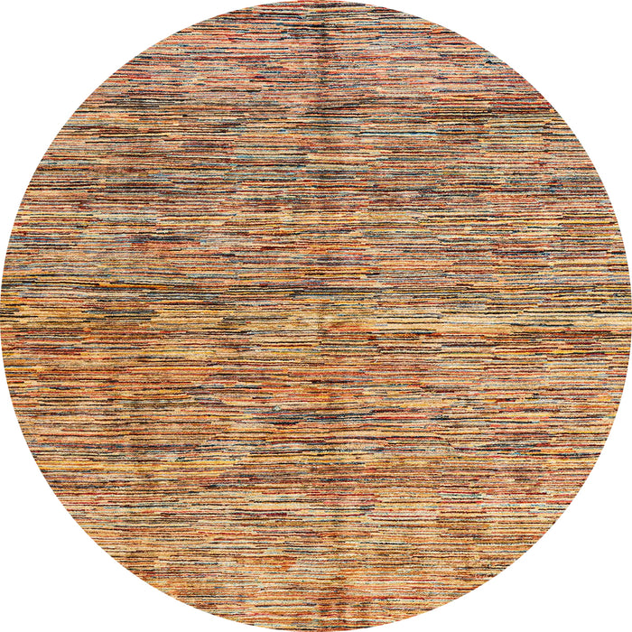 Round Machine Washable Abstract Red Rug, wshabs4203