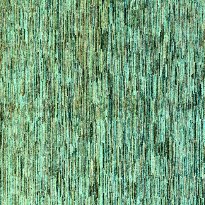 Square Machine Washable Oriental Turquoise Modern Area Rugs, wshabs4203turq
