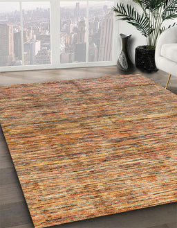 Machine Washable Abstract Red Rug in a Family Room, wshabs4203