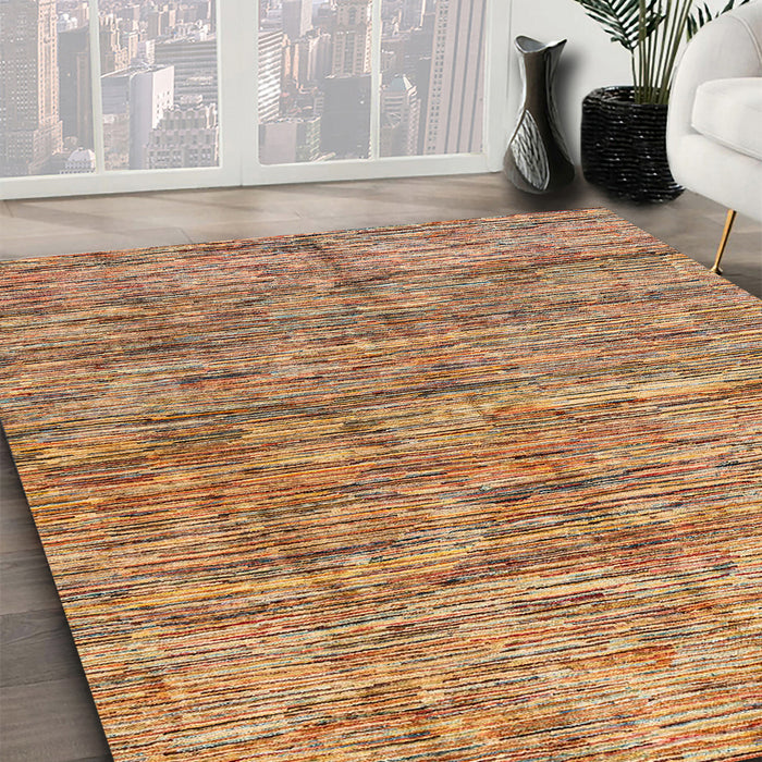 Machine Washable Abstract Red Rug in a Family Room, wshabs4203