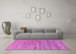 Machine Washable Oriental Purple Modern Area Rugs in a Living Room, wshabs4203pur