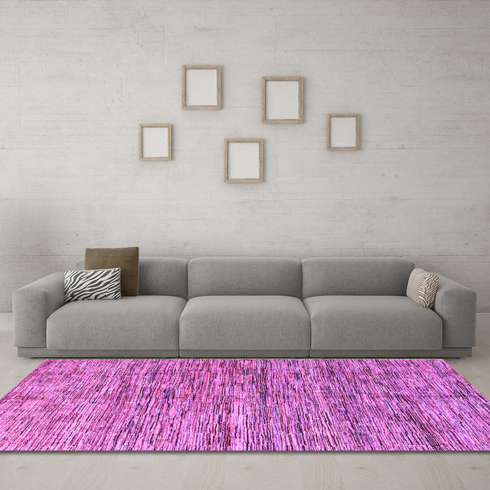 Machine Washable Oriental Purple Modern Area Rugs in a Living Room, wshabs4203pur