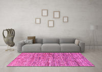 Machine Washable Oriental Pink Modern Rug, wshabs4203pnk