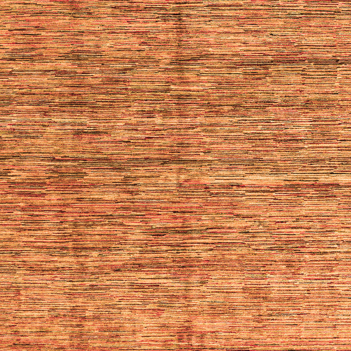 Square Machine Washable Oriental Orange Modern Area Rugs, wshabs4203org