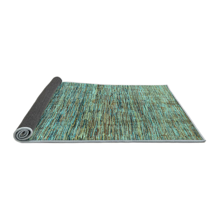 Sideview of Oriental Light Blue Modern Rug, abs4203lblu