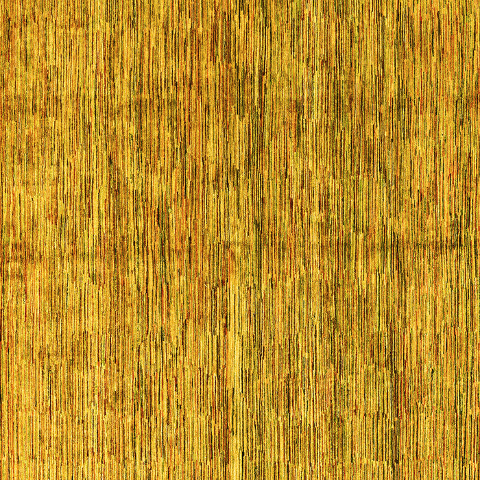 Square Machine Washable Oriental Yellow Modern Rug, wshabs4203yw