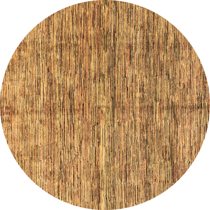 Round Machine Washable Oriental Brown Modern Rug, wshabs4203brn