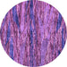 Round Machine Washable Oriental Purple Modern Area Rugs, wshabs4204pur