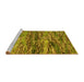 Sideview of Machine Washable Oriental Yellow Modern Rug, wshabs4204yw