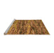 Sideview of Machine Washable Oriental Orange Modern Area Rugs, wshabs4204org