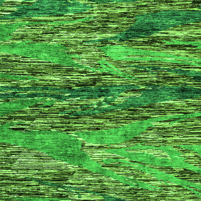 Machine Washable Oriental Green Modern Area Rugs, wshabs4204grn