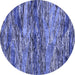 Round Oriental Blue Modern Rug, abs4204blu