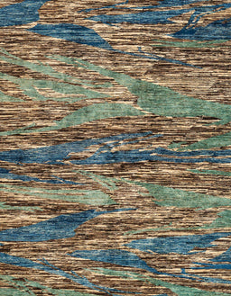 Abstract Chocolate Brown Oriental Rug, abs4204