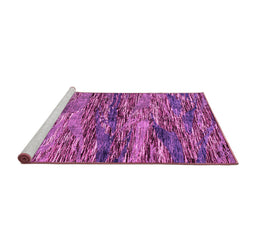 Sideview of Machine Washable Oriental Pink Modern Rug, wshabs4204pnk