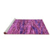 Sideview of Machine Washable Oriental Pink Modern Rug, wshabs4204pnk