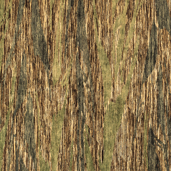 Square Machine Washable Oriental Brown Modern Rug, wshabs4204brn