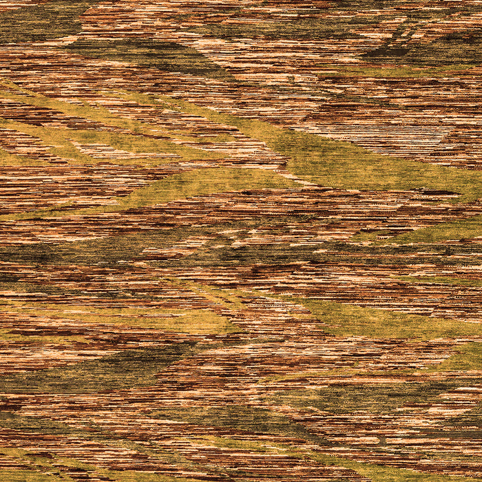 Square Machine Washable Oriental Orange Modern Area Rugs, wshabs4204org