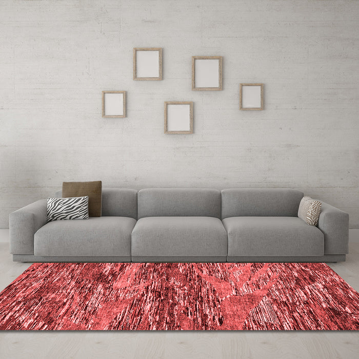 Modern Red Washable Rugs