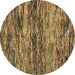 Round Oriental Brown Modern Rug, abs4204brn