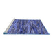 Sideview of Machine Washable Oriental Blue Modern Rug, wshabs4204blu