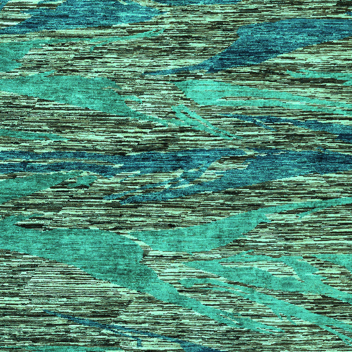 Machine Washable Oriental Turquoise Modern Area Rugs, wshabs4204turq