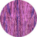 Round Oriental Pink Modern Rug, abs4204pnk