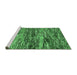 Sideview of Machine Washable Oriental Emerald Green Modern Area Rugs, wshabs4204emgrn