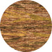 Round Oriental Orange Modern Rug, abs4204org