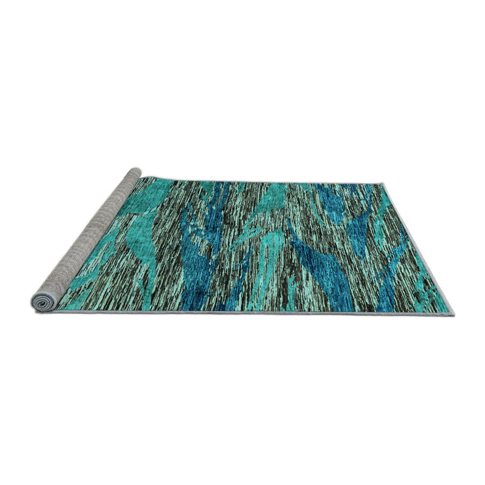 Sideview of Machine Washable Oriental Light Blue Modern Rug, wshabs4204lblu