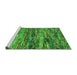 Sideview of Machine Washable Oriental Green Modern Area Rugs, wshabs4204grn