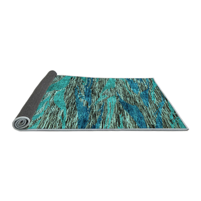 Sideview of Oriental Light Blue Modern Rug, abs4204lblu