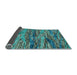 Sideview of Oriental Light Blue Modern Rug, abs4204lblu