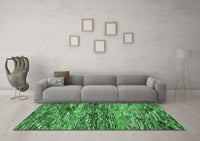 Machine Washable Oriental Emerald Green Modern Rug, wshabs4204emgrn