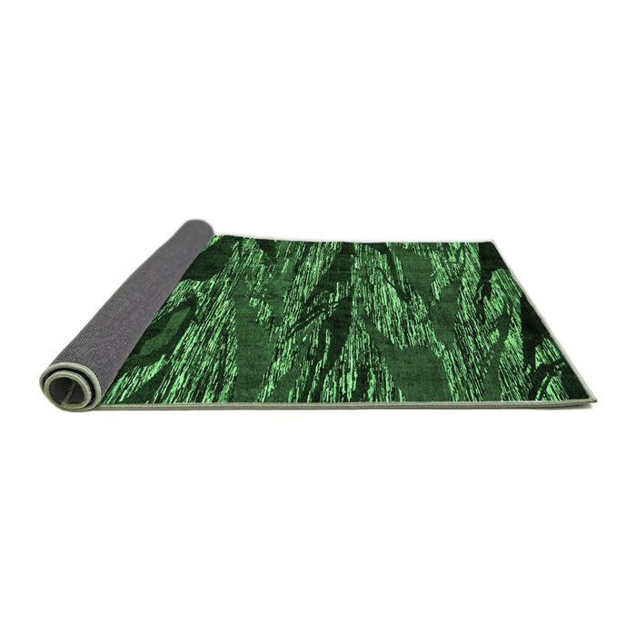 Sideview of Oriental Emerald Green Modern Rug, abs4205emgrn