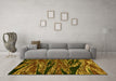 Machine Washable Oriental Yellow Modern Rug in a Living Room, wshabs4205yw