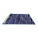 Sideview of Machine Washable Oriental Blue Modern Rug, wshabs4205blu