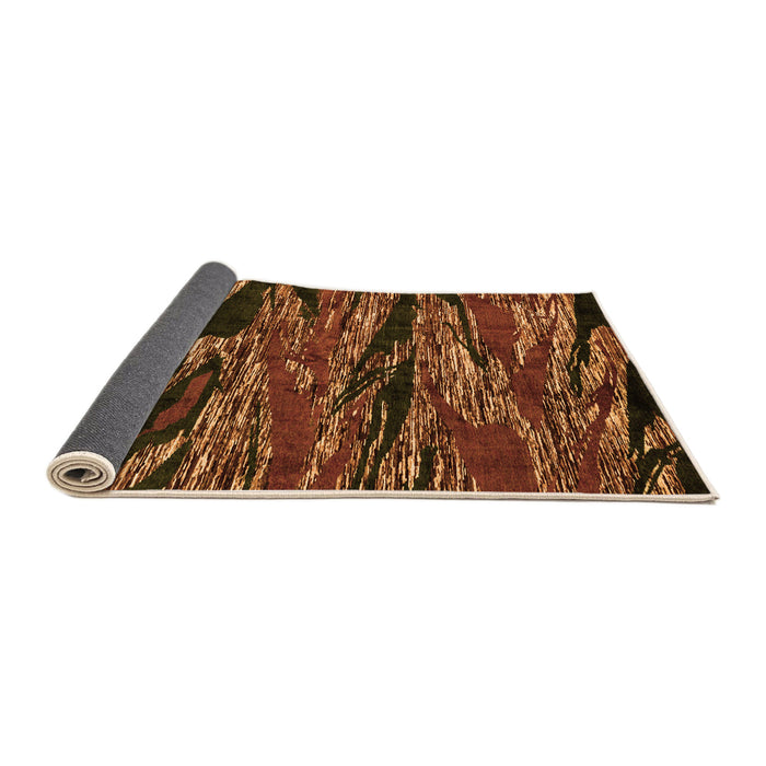 Sideview of Oriental Orange Modern Rug, abs4205org