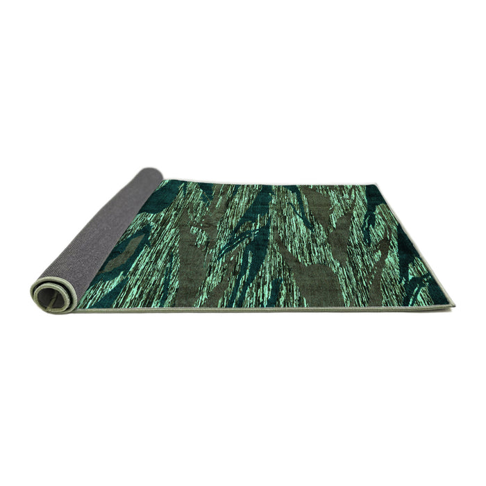 Sideview of Oriental Turquoise Modern Rug, abs4205turq